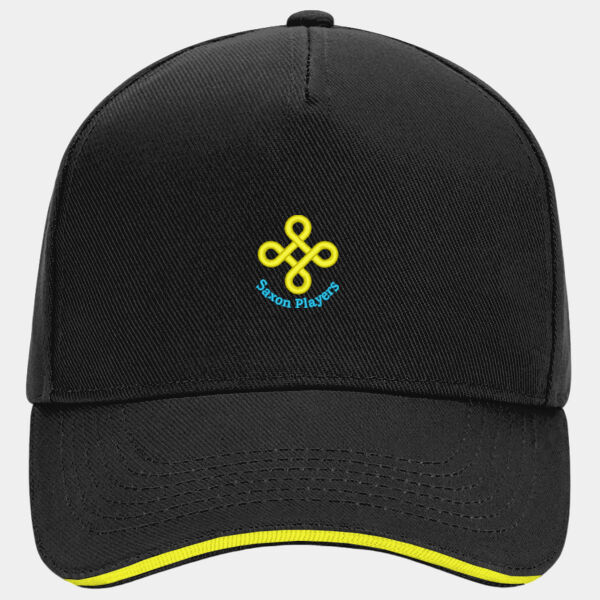 Saxon Players 5 Panel Cap with Sandwich Peak Thumbnail