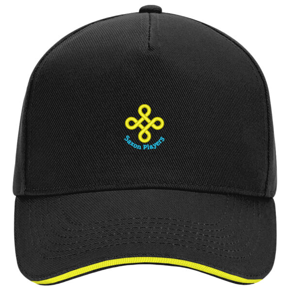 Saxon Players 5 Panel Cap with Sandwich Peak Thumbnail